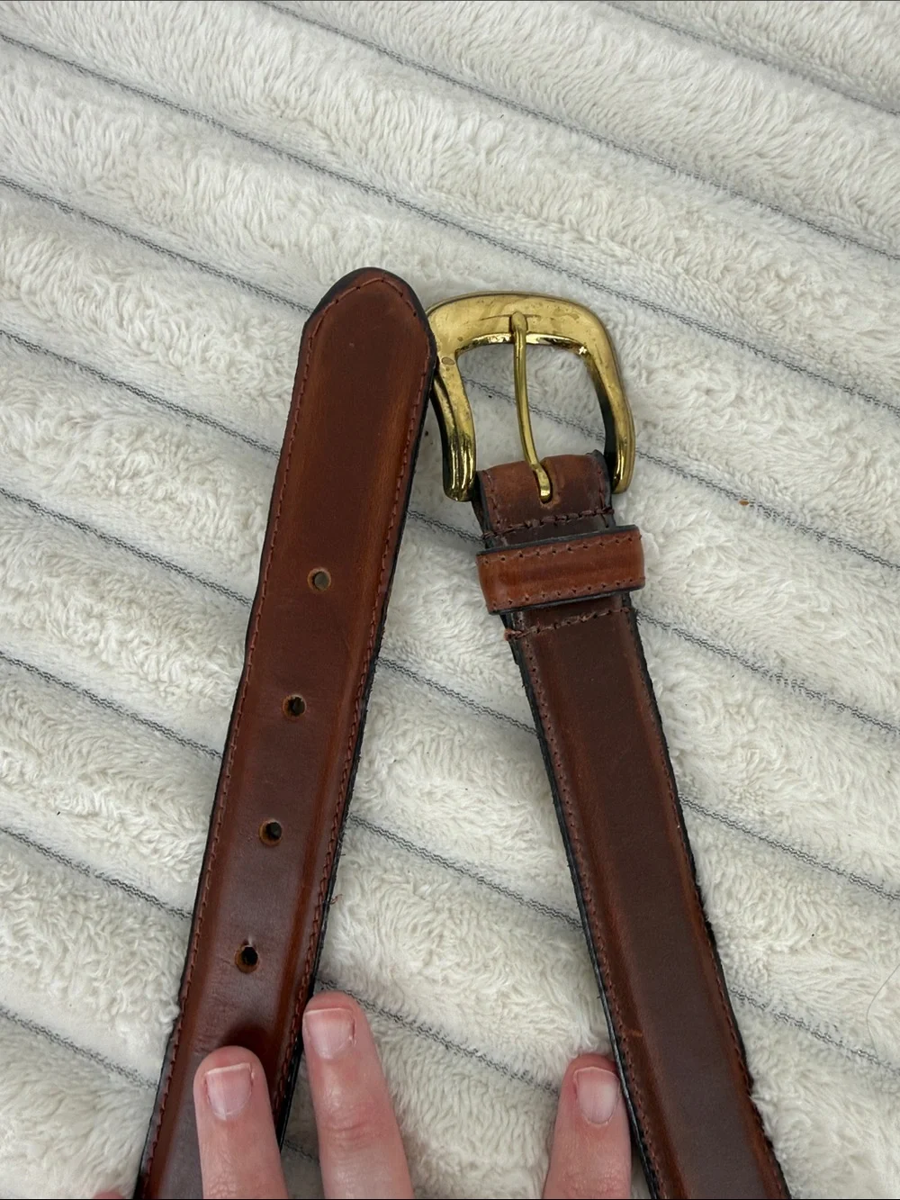 Vintage Chaucer Leather Brown Belt size 40
